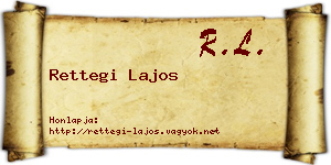 Rettegi Lajos névjegykártya